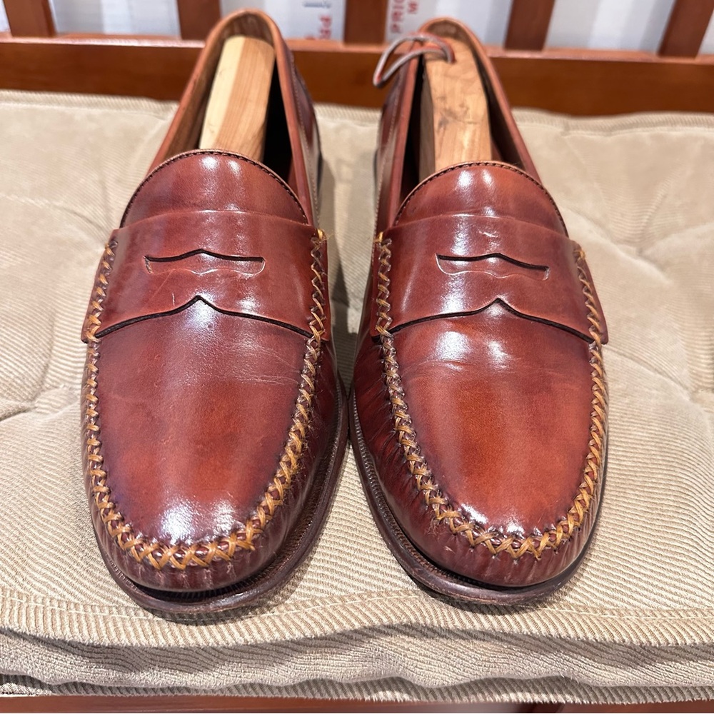 Nordstrom Men's Brown Leather Penny Loafers - Picture 2 of 14